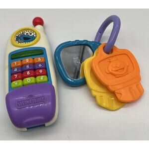 Vintage 90s Tyco Sesame Street Cookie Monster Elmo Pretend Cell Phone 1998 Bonus